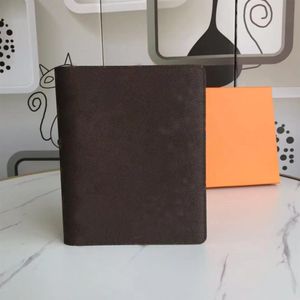 Modedesigner-Geldbörsen mit Boxhalter Hochwertiges Notebook-Tagebuch Schutzhülle Kartengeldbörsen Passport Wallet Desktop-Notizblock C327d