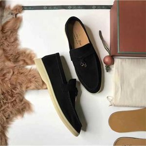 Италия оригинальная дизайнерская обувь Rolopiana new Lp Lefu Shoes Onge-Footed Slese-Slese-Slip-On Flat Blate-Slackers'ti01