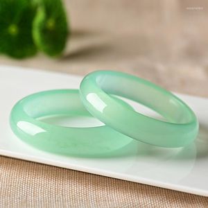 Bangle Zheru Jewelry Natural Birmese Jadeite 54 mm-64 mm jasna bransoletka Elegancka Księżniczka Prezent