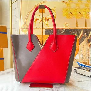 Splicing Totes Leather Shoulder Bags Women Splicing totes Designers High quality Handbags Leather Travel woman Messenger School Bag Tote