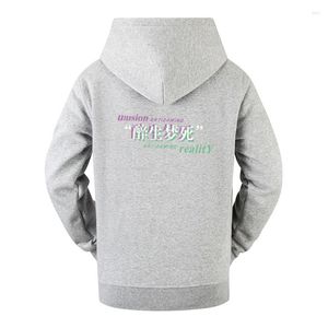 Herrtröjor män hip hop hoodie tröja berusad illusion kinesisk karaktär streetwear casual bomull huvtröja 5xl droppe