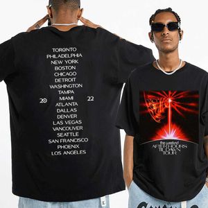 Męskie koszulki po godzinach Til Dawn Tour 2022 T Shirt Hip Hop Music After Hours