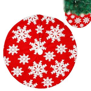 Weihnachtsdekorationen, Rockbaum, 35 Zoll, rote und weiße Schneeflockenröcke, Mattenbäume, Ornamente für den Urlaub