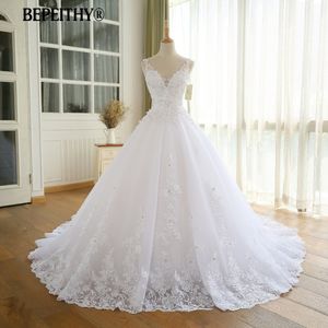 Parti Elbiseleri Dantel Vestido De Novia Princesa Vintage Gelinlik ile Muhteşem Gelinlik