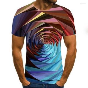 Men's T Shirts 2023 Products Men's T-shirt Y2kclots Color Splicing Rotation Pattern 3D Printing Fashion