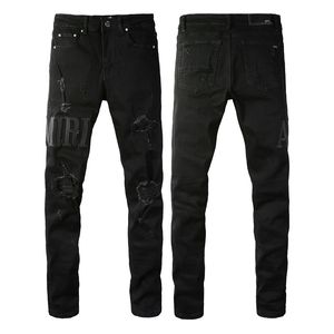 Мужские джинсы 2023 Новый Amirs Mens Mens Luxury Jeans Holes Blouss Fashion Brand Jean Letter Jeans Biker Pant