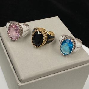 Heta modemärkesdesigner ringar för män kvinnor stora ellips kristallring smycken med cz diamant sten smycken tillbehör älskare gåvor