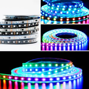 RGB Addressable LED Strip WS2811 12V LED Strip Lights 60LED/m Dream Color Programmable Digital Flexible LED Pixel Rope Light Waterproofs IP65 oemled