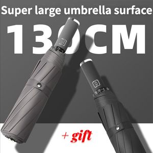 Ombrelli Ombrello pieghevole super grande completamente automatico Impermeabile antivento Forte ombra Uv Grande per uomo Paraguas Guarda Chuva 230217