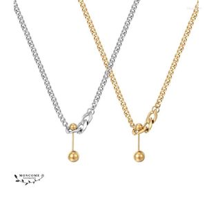 Chains Simple Stainless Steel Cross Chain Necklace Long Silver Gold Color Chocker For Women Men Cool Style Gift Wholesale Drop