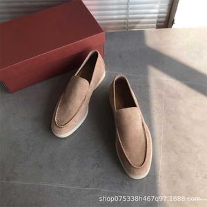 İtalya tasarımcı ayakkabıları loropiana iyi ürünler lp lefu ayakkabıları yumuşak tabanlarla küçük deri ayakkabılar düz tabanlarla rahat tek ayakkabı erkek ve kadın gündelik