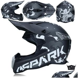 Motosiklet Kaskları Motokros FL Yüz Kask Erkekler Ekstrem Spor ATV Kir Bisiklet MX BMX DH RACING OFFROAD DROAD TESLİM MAVİÇLERİ MOTOSİK DHSU1