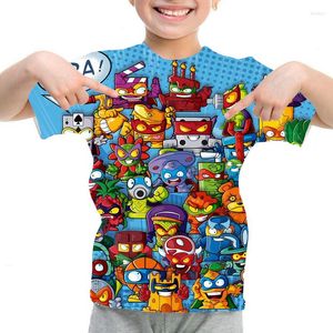 Herr t shirts pojkar sommar t-shirts super zings 3d t-shirt baby pojke toppar barn flickor avslappnad skjorta superzings barn bomull korta ärmar