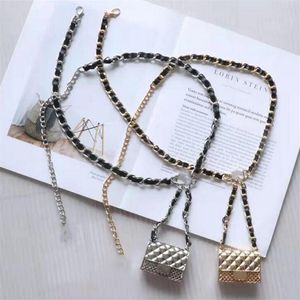 INS Internet Celebrity Same Style Lady Bags Diamond Hollow Metal Mini Decorative Waist Bag Pearl Chain Fashionable All-Match Small2363