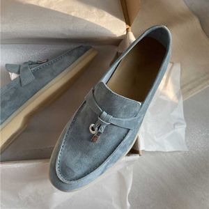 Italy Designer Shoes Loropiana 2023 New Lofo Shoes Women's British Style One-footed Lovers' Lazy Shoes Driving Single Shoes