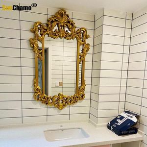 Aynalar Sunchamo Avrupa-Amerikan Oyma Yatak Odası Vanity Mirror Living Duvar Monte Dekoratif Banyo Ev Dekorasyonları