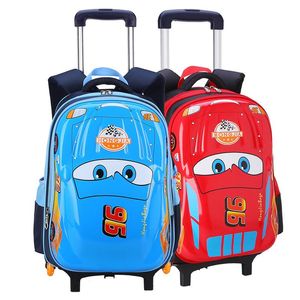 School Bags Satchel Rolling Backpack For Children Students Kids Wheeled Boys Car Style Trolley Bag With Wheels SchoolSchool