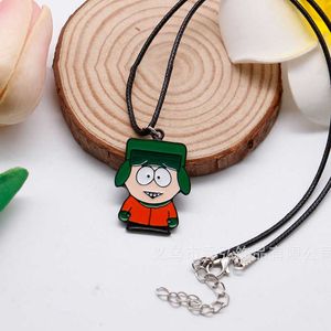 Pendant Necklaces New 5 Styles Cartoon South Park Pendant Anime Peripheral Alloy Necklace Kawaii Boys Model Toys Gift Bag Pendant T230217