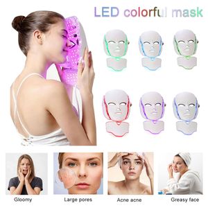 articoli di bellezza Portable 7 Colors PDT Led Light Therapy Microcurrent Electronic Facial PDT Mask Rimozione delle rughe Ringiovanimento della pelle