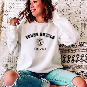 Womens Hoodies Sweatshirts Young TV Show Inspired Sweatshirt Hillerska Skolan Hoodie Women Crewneck Casual Top Female Graphic 230216