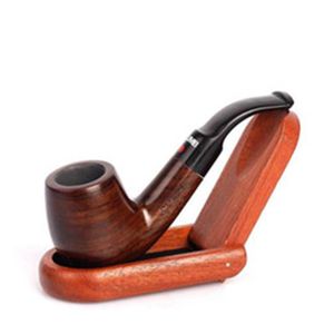 New ebony pipe man curved filter portable ebony pipe smoking accessories