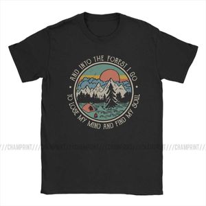 T-shirt T-shirt Męskie T-shirt do lasu Idę stracić rozum, Znajdź moją duszę swobodną koszulę koszulką hipis natury kemping t koszule