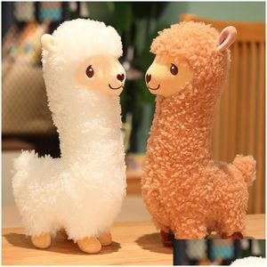 Animali di peluche ripieni 33 cm Simpatico giocattolo di alpaca Bambola Alpaca Cuscino Giocattoli Bambole Regali di consegna di goccia Dhz1B