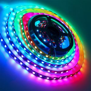 RGB IC2811 Dream Color LED Strip 60LEDS/M PIXELS 30LEDS Icke-vattentät vit PCB Flexibel DC12V-jakteffekt Bedroom Desk Home Decoration Crestech168