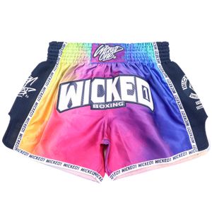 Męskie spodenki W 01 Rainbow Series Muay Thai Boks Pants Fighting Shorts Fitness Sanda Boksing Suit SANDA Z0216