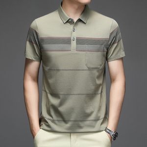 رجال Polos Fashion Cotton Polo Shirt Men Short Servicle Summer Clothing Business Loose Men Polo Shirt Tops Brand 230217
