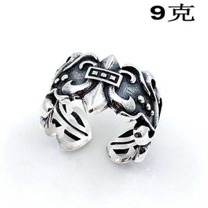 Luxusmarke Ch Ringe Herz 990 Silber Tiktok Archaize Männliche und weibliche Persönlichkeit Mode Vibrato Chromes Designer Kreuz Liebhaber Geschenke Klassischer Schmuck Ih1g