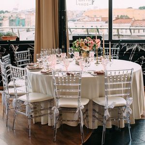 Luksusowy ślubny bankiet dekoracja dekoracja kryształowa akrylowa krzesło Funtuils Hotel imprezowy dom do jadania na świeżym powietrzu/w pomieszczeniach