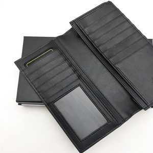 Fashion Mens Wallets Classic Men Slim Clutch Wallet With Po Slot Long Bifold Wallet Organizer Wallets With Box237O