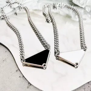 Wholesale Pendant Necklace Fashion for Man Woman Inverted Triangle Letter Designers Brand Jewelry Mens Womens Trendy Personality