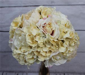 Dekorative Blumen SPR 2023 Hortensie Pfingstrose Rose Hochzeit Road Lead Künstliche Blumenkugel Tischdekoration