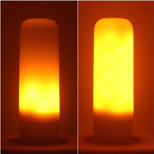 LED Flame Eff Effect żarówki E26 E14 Pliczające żarówki ognia z 3 trybami 3W 5W 7W Flame Bulb na świąteczne dekoracje domowe restauracja