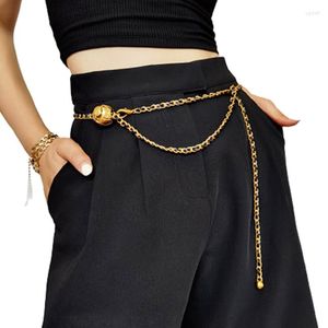 Cintos moda corrente cinto para mulheres cintura de metal estilista vestido feminino jeans decoração cós