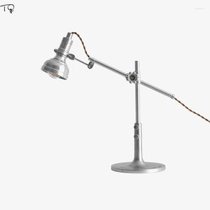 Lampy stołowe Przemysłowy vintage retro lampa aluminiowa multi-kąt regulabowane światła biurka