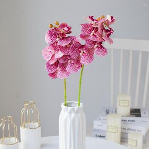 Decorative Flowers Artificial 3D Tape Orchid Phalaenopsis High Quality Butterfly Fake Plants Vases For Wedding Home Festival Decoration