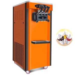 Dikey Elektrikli Yumuşak Dondurma Makinesi Ticari Beş Renk Tatlı Mağazası Üç Flavlar Dondurma Makiner