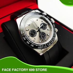 Wristwatches Latest Luxury 39MM Men's Watch Quartz VK63 Movement Sapphire Glass Panda Dial Three Eyes Chronograph For Fashion Casual Men