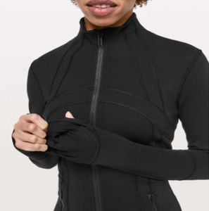 Lu Gym Jacket Define Top Sweatshirt Woman Nylon Slim Stand Gola Fitness Sport Running Workout Coat Yoga Activewear with 2023. Hot Sell lulus