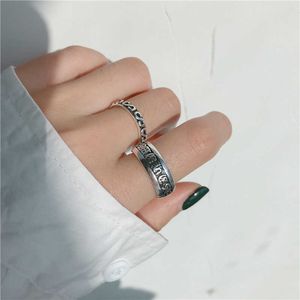 Luxury Brand Ch Rings Heart Personality Open Sanskrit Women's Thai Silver Fashion Hand Jewelry S925 Sterling Old Chromes Designer Cross Lovers Gifts Classic Cj0y