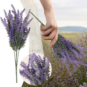 Dekorative Blumen, Kränze, Strauß Provence-Lavendel, Kunststoff, künstliche Kunstpflanzen, Hochzeit, Heimdekoration, Weihnachtstisch #t2pDecorati