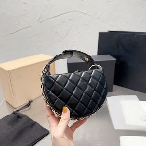 Lüks mini çantalar Kadın tasarımcılar çanta taşınabilir sevimli cüzdanlar omuz cüzdan klasik orijinal deri kalp tarzı zincir cüzdan klasik el çantası