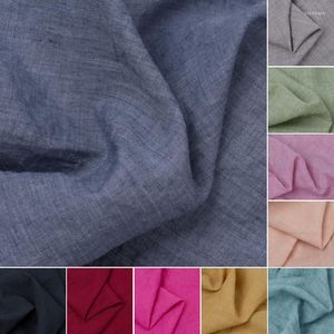 Clothing Fabric Thin Texture Bamboo Crepe Slub Poly Cotton Spring Summer For Sewing Cloth Dress White Pink Blue Green By The Meter