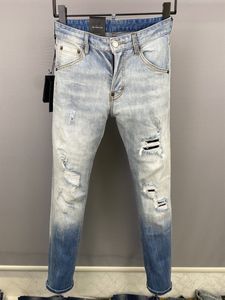 Живовые джинсы с стройной ногой шторм голубой фигурист джинсы Джинсы расстроенные вымытые хлопковые джинсовые брюки скины джинсы синий размер 46-54