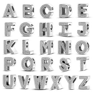 Charms Arrival Real Silver Color Pendant Letter A-Z Series Gift Friends Collaer Bead Fit Original Bracelet Jewelry
