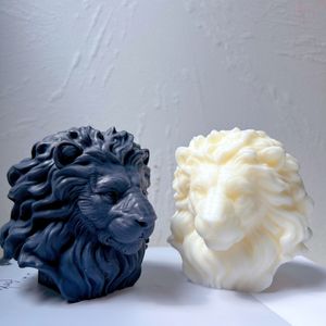 Candles Lion Head Silicone Mold Unique Animal Statue Soy Wax Molds Lovers Home Decor Gift 230217