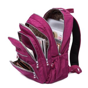 Schultaschen TEGAOTE Mochila Feminina Schulrucksack für Teenager-Mädchen Reiserucksäcke Tasche Frauen Nylon Wasserdichter Laptop-Rucksack 230216